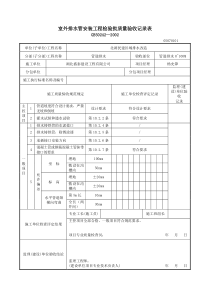 室外排水管安装工程检验批质量验收记录表