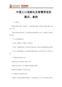 我国智慧养老的运营模式