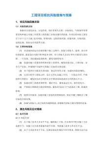 工程项目抵抗风险措施与预案