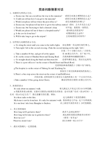 英语问路情景对话