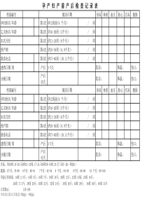 孕-产-妇-产-前-产-后-检-查-记-录-表