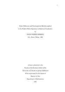 Finite difference and pseudospectral methods appli