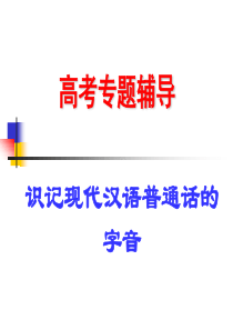 高三语文字音复习