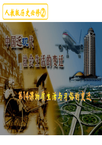 物质生活与习俗的变迁