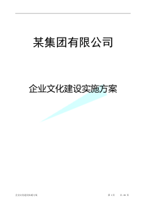 某集团公司企业文化实施方案