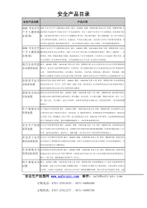 安全产品名称