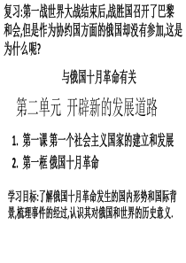 2014初三新教材历史与社会俄国十月革命