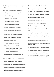 小升初英语连词成句练习