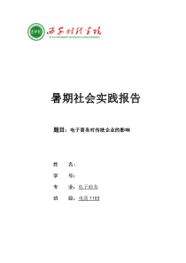 电子商务对传统企业的影响