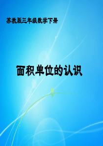 (苏教版)三年级数学下册-面积单位的认识