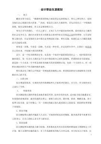 会计职业生涯规划