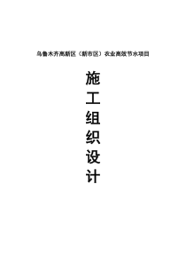 农业高效节水灌溉施工方案技术标