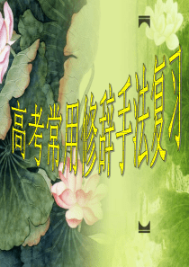 2017年高考专题―常用修辞手法复习解析