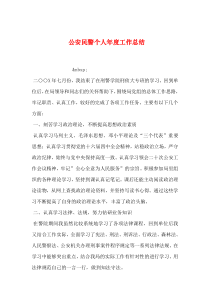 2019年整理公安民警个人年度工作总结