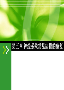 神经系统常见病损的康复