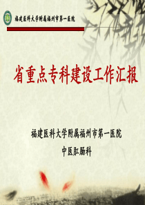 省重点专科建设工作汇报PPT(88页)
