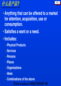市场营销学双语课件6（PPT 13）--什么是产品