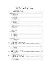 常见LED产品列表1