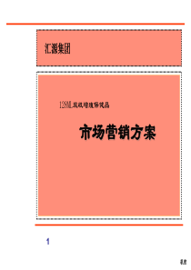 汇源集团新产品策划全案