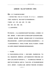 全屋定制品牌线上线下运营方案说明