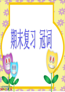 人教PEP版英语六年级下册《期末复习 冠词》课件