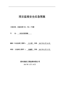 项目监理应急预案