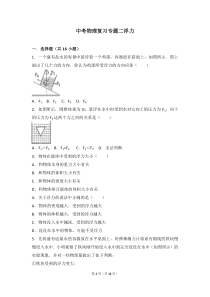 中考物理复习-浮力专题练习题