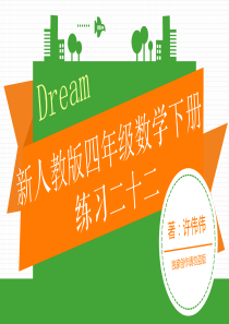 新人教版四年级数学下册练习二十二课件