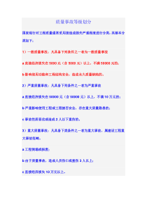建筑工程质量事故等级划分