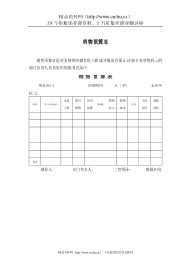 IT行业-销售预算表