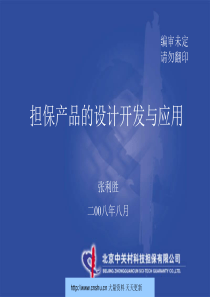 担保产品的设计开发与应用—张利胜--swk123