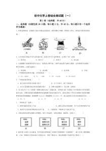 人教版初中化学上册综合试题及答案