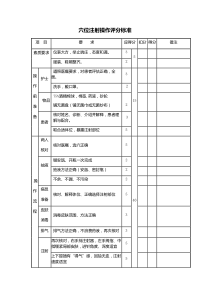 穴位注射评分标准