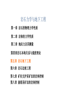岩石力学与地下工程