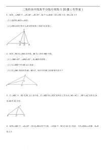三角形中线高角平分线的30题(有标准答案)ok