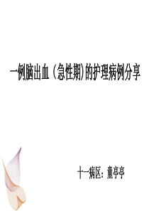 童亭亭护理个案分享