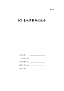 DCS系统点检测试报告
