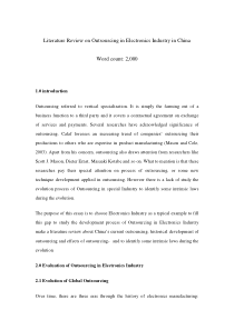 文献综述literature-review-of-outsourcing