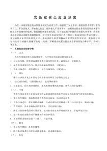 实验室应急预案