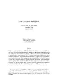 Monte carlo hidden Markov models