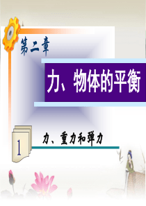 2013届高考物理第一轮考点总复习课件――力、重力和弹力