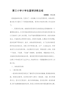 第三小学小学生篮球训练总结