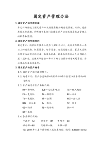固定资产管理办法-编号