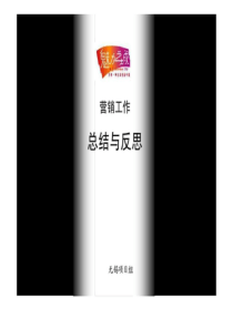 营销工作总结与反思