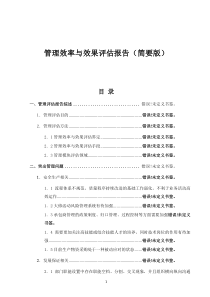 管理效率与效果评估报告