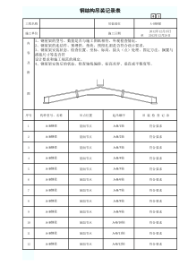 钢结构吊装记录表