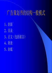 策划书体例