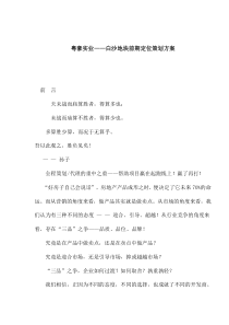 粤豪实业-白沙地块前期定位策划方案(1)