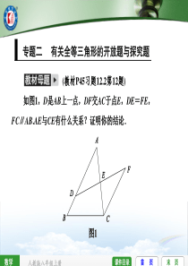 专题二 有关全等三角形的开放题与探究题