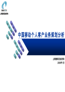 20090115-中国移动个人客户业务规划分析